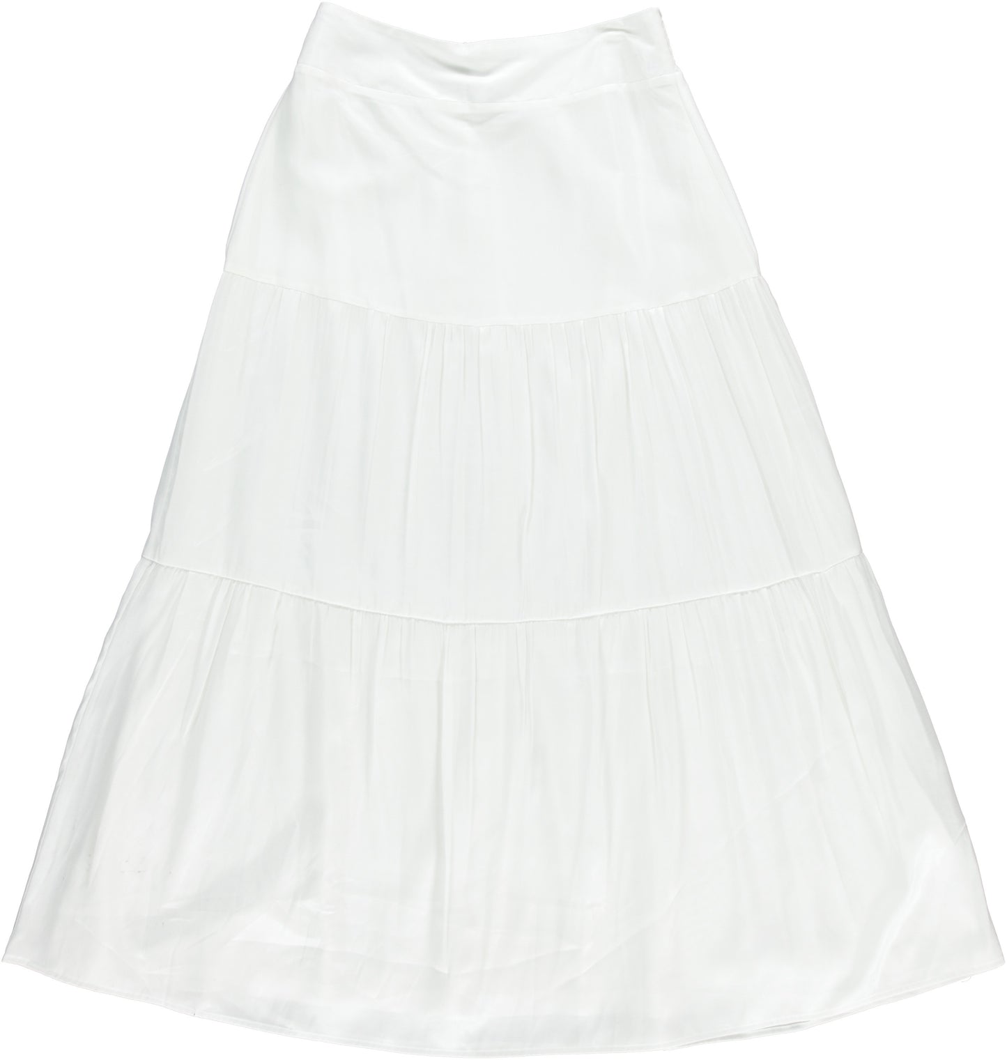 Ivory Silky Layered Skirt