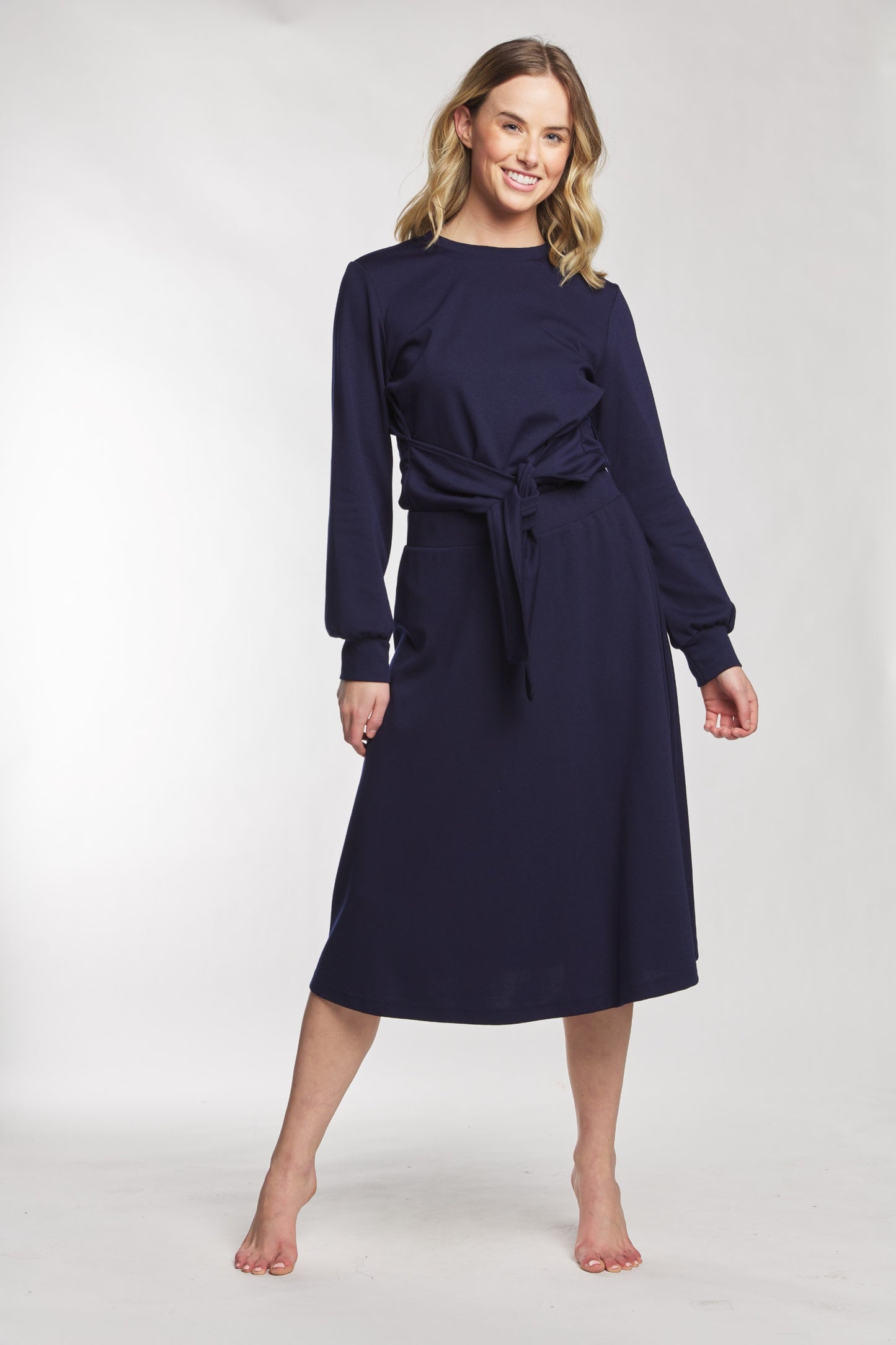 Navy Cotton Skirt