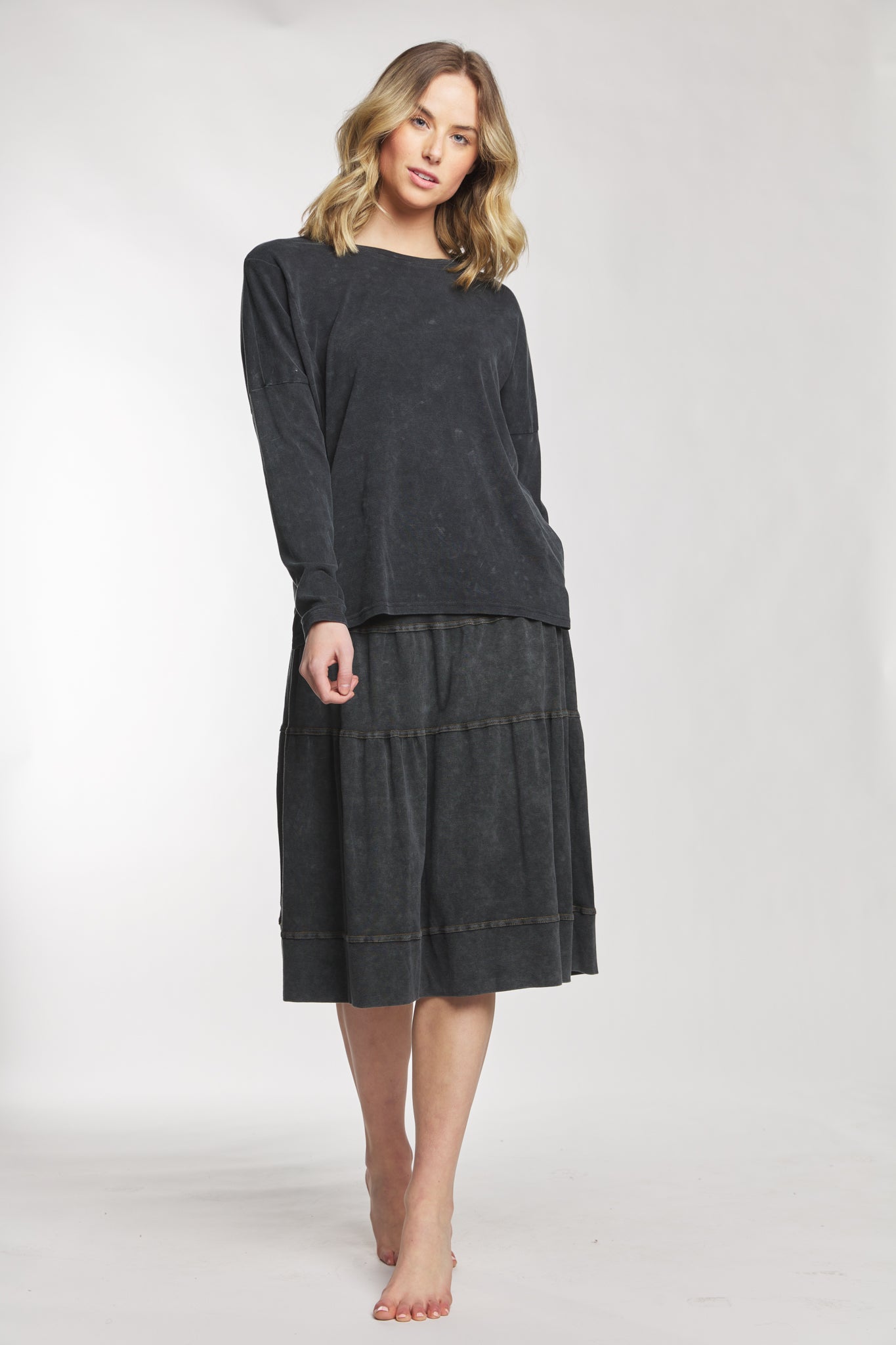 Black Washed Out Top