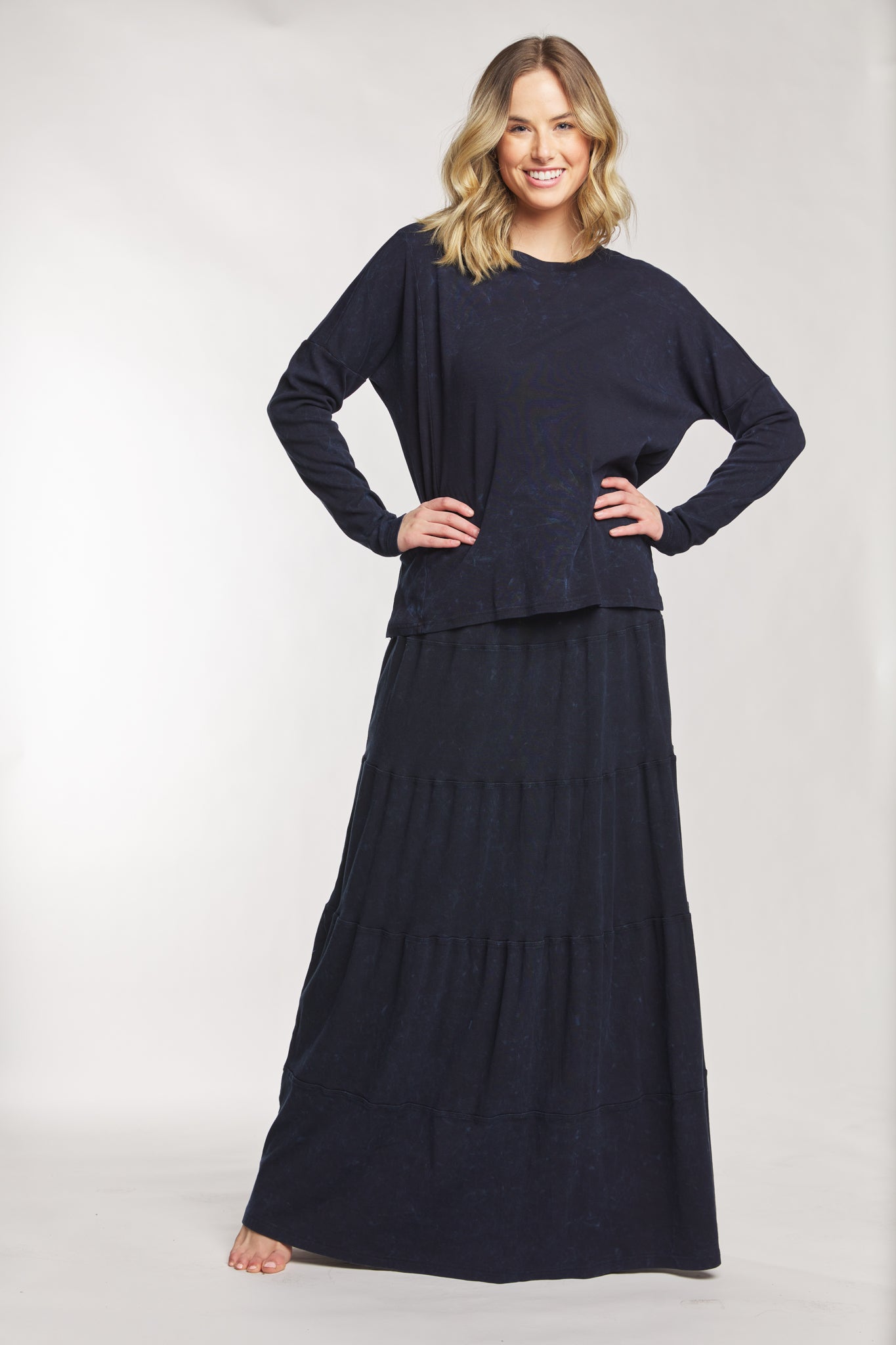 Dark Blue Washed Out Top