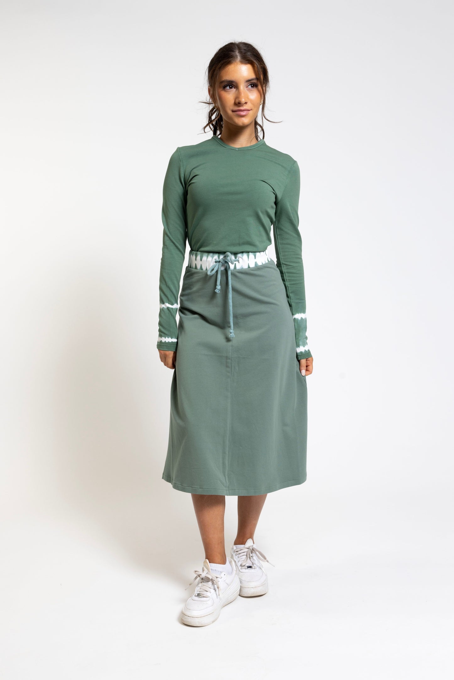 Sage Tie Dye Skirt - TTYLSS24500S-B
