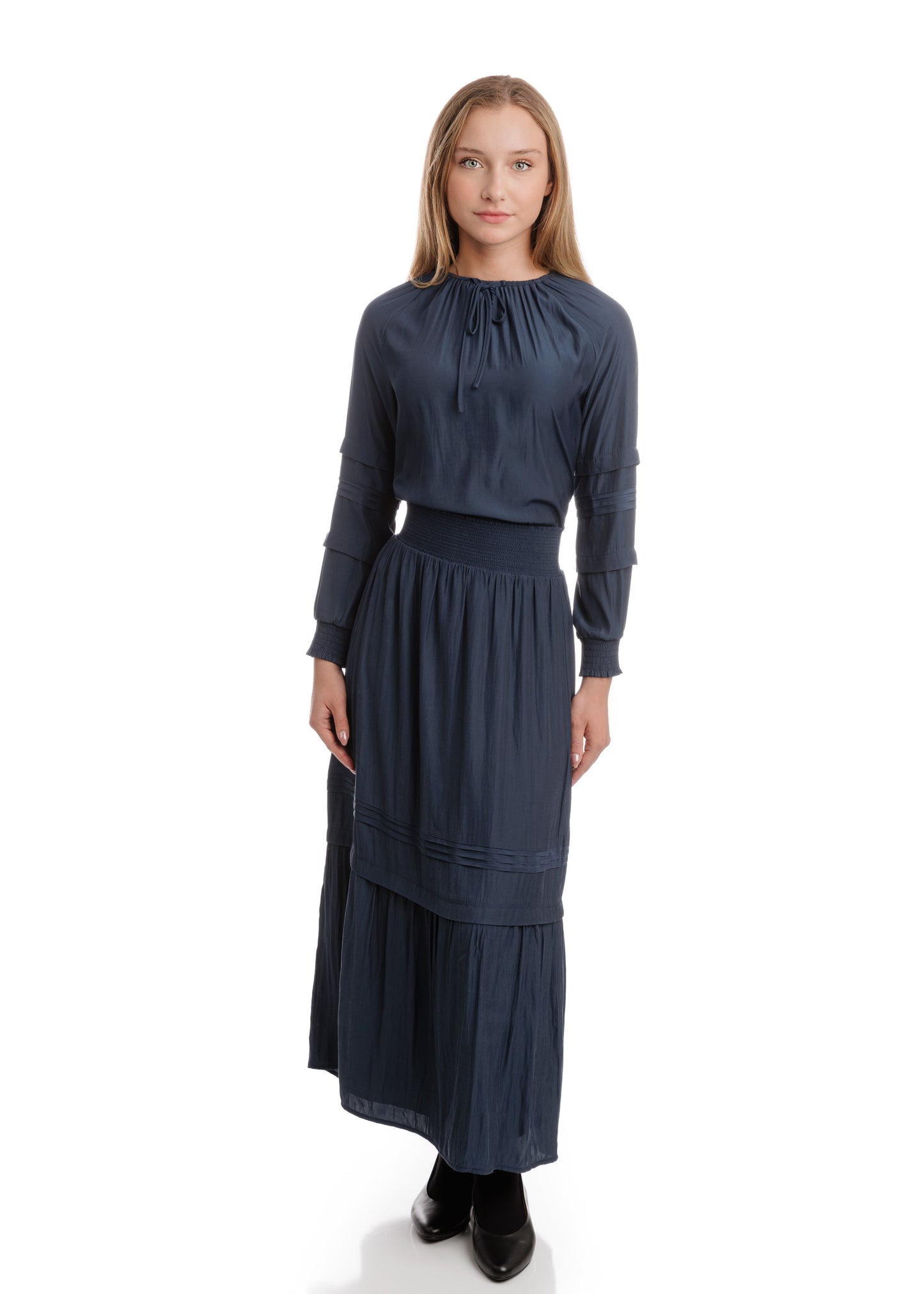 Scrunch Waist Skirt - Navy