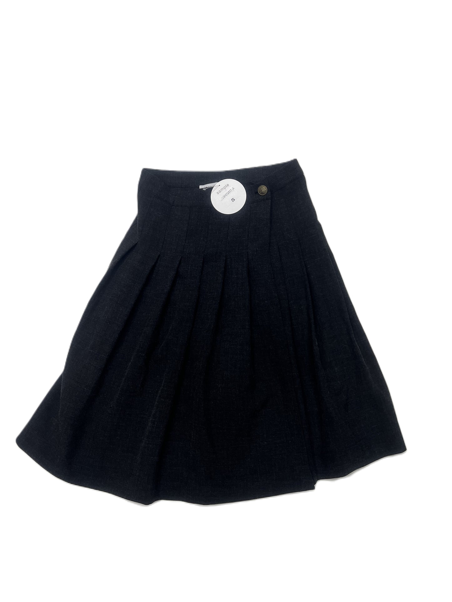 Pleated Wrap Skirt - Black