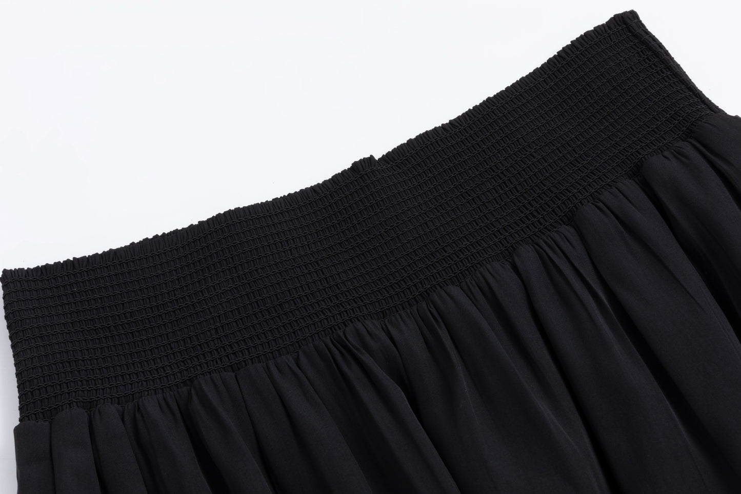 Scrunch Waist Skirt - Black