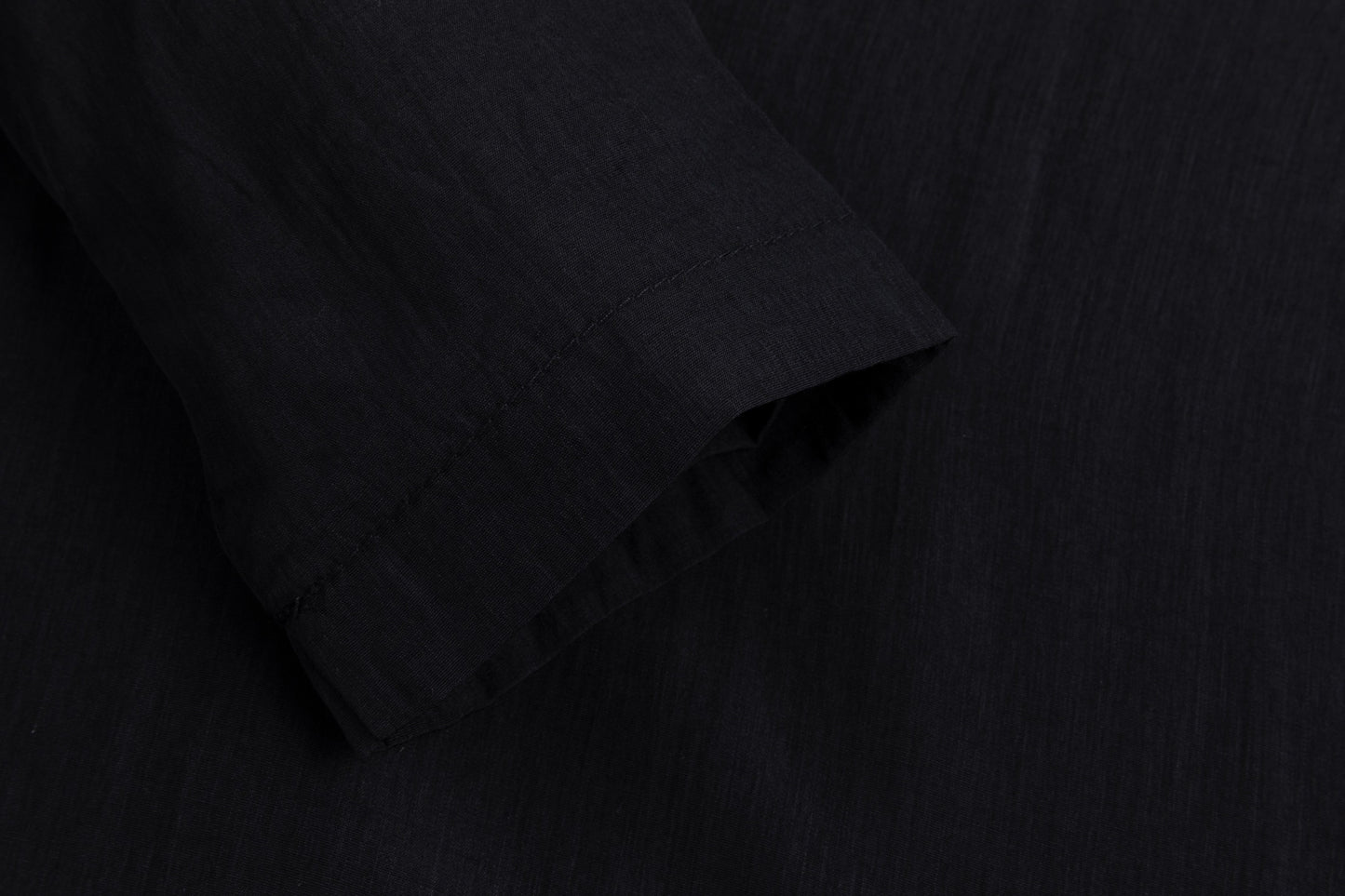 Solid Dress With Lace Top Overlay - Black