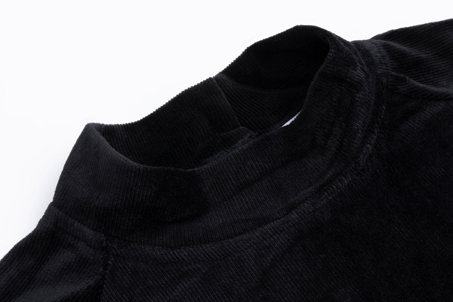 Velvet Faux Two Piece Dress - Black