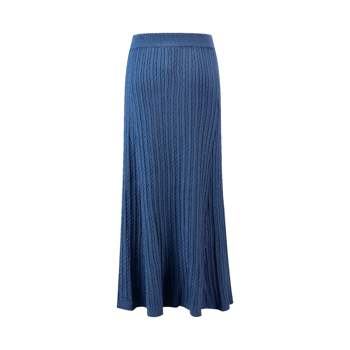 Cable Knit Skirt - Blue