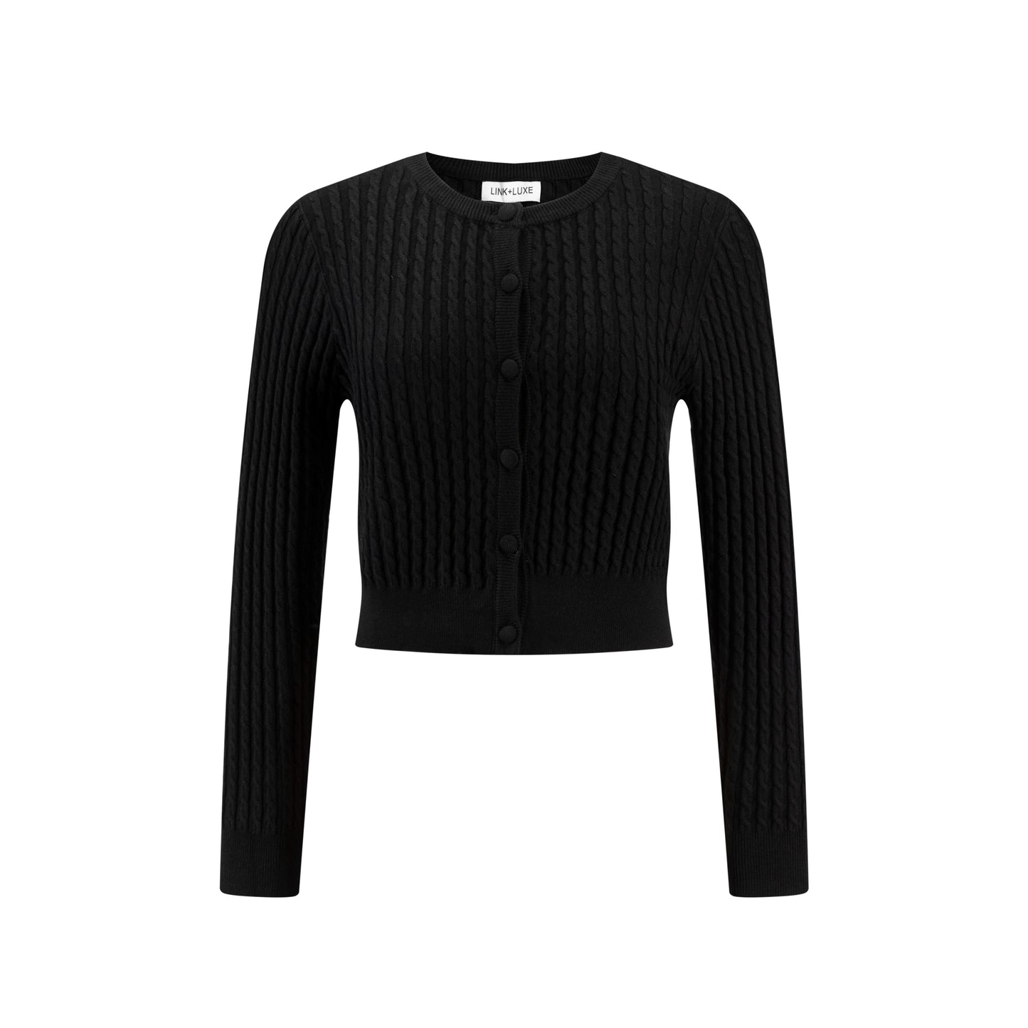 Cable Knit Sweater - Black - WW47611-C