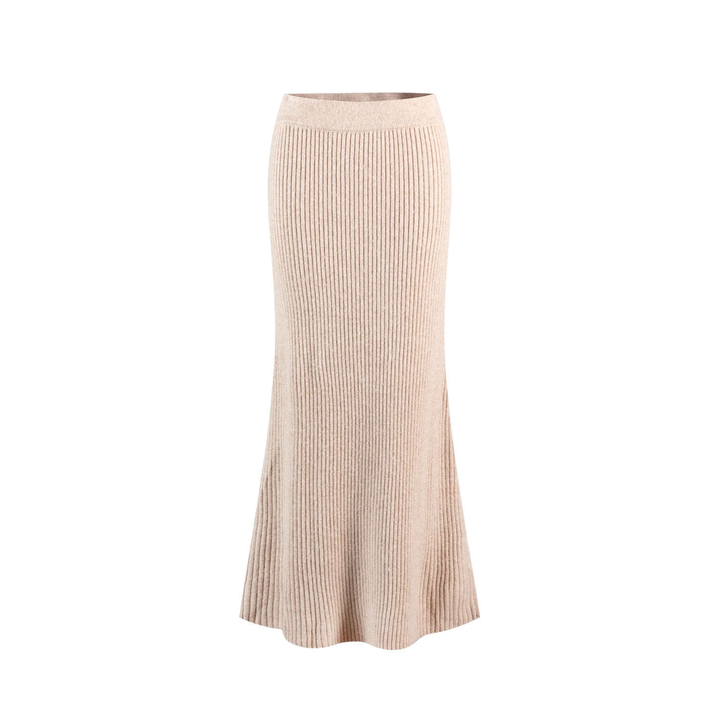 Ribbed Skirt - Tan