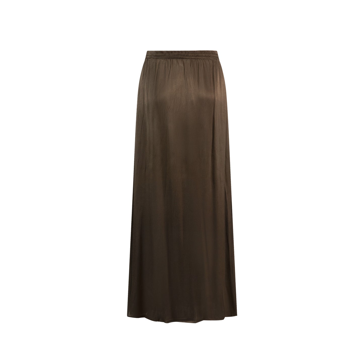 Solid Silk Skirt - Dark Khaki