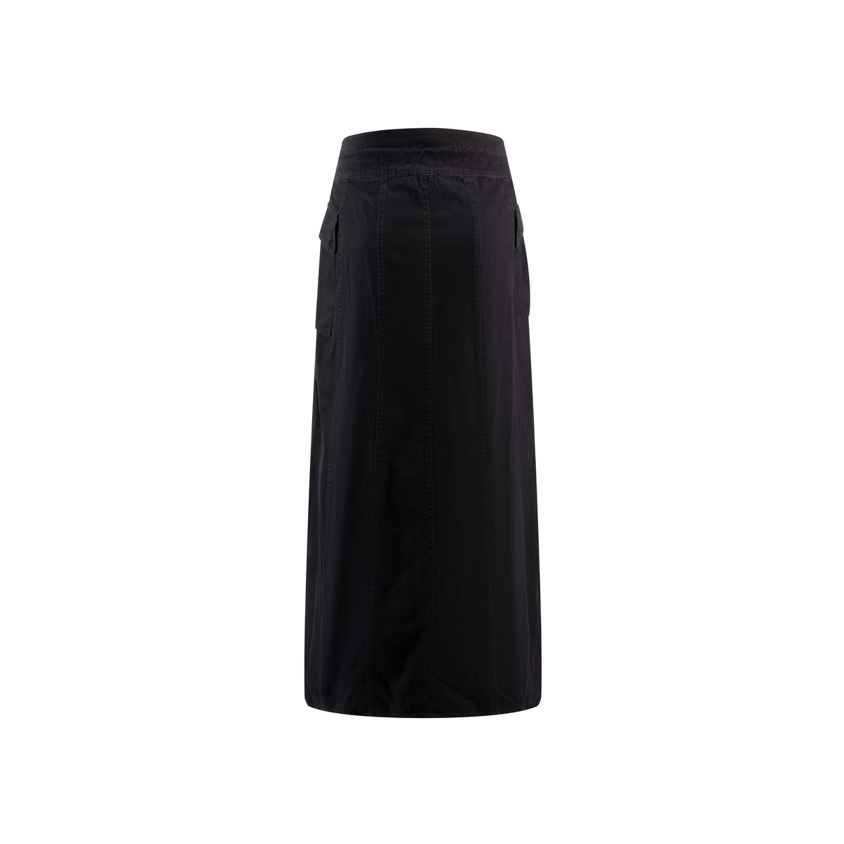 Acid Wash Drawstring Skirt - Black