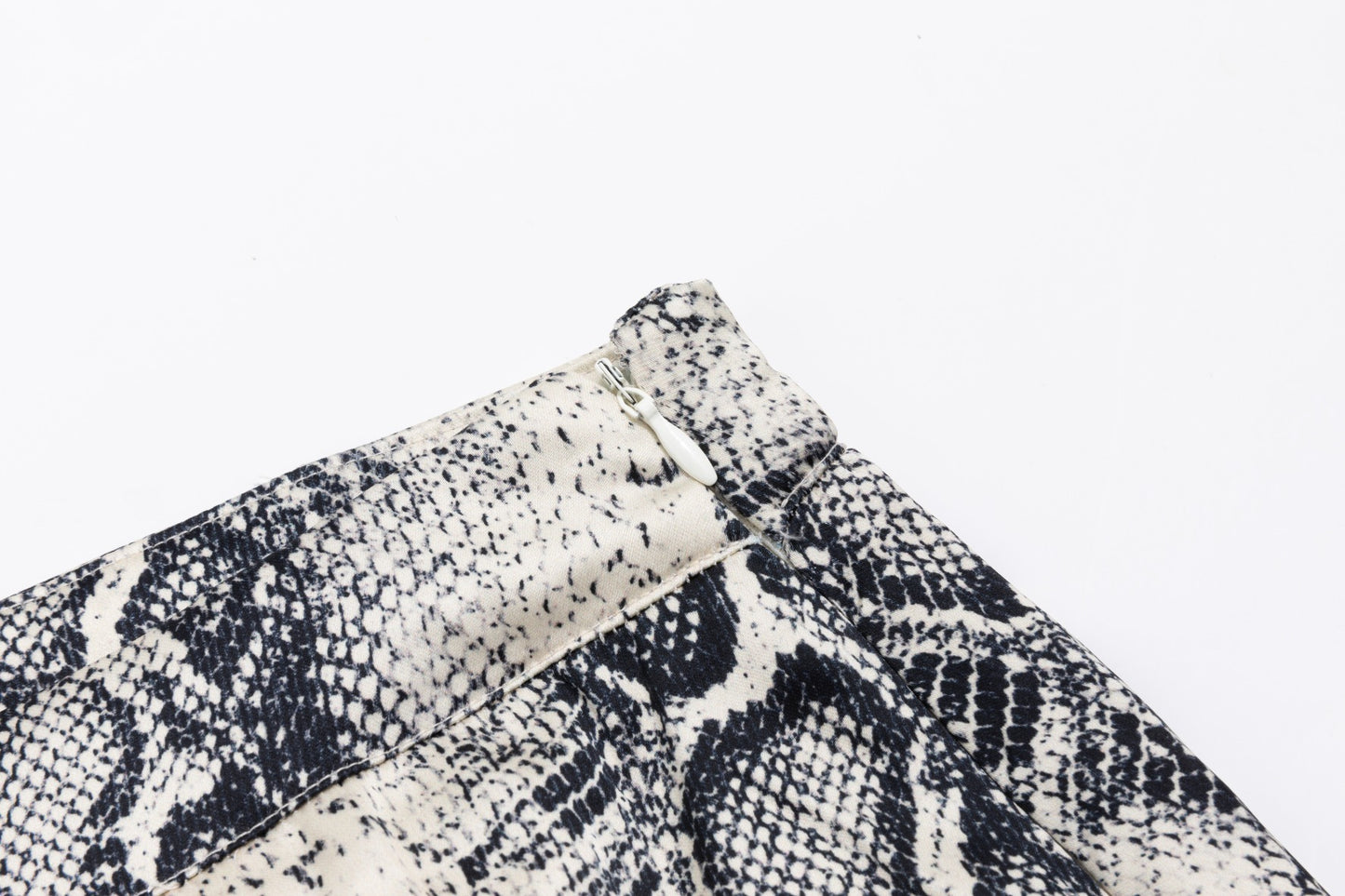 Snake Printed Satin Skirt
