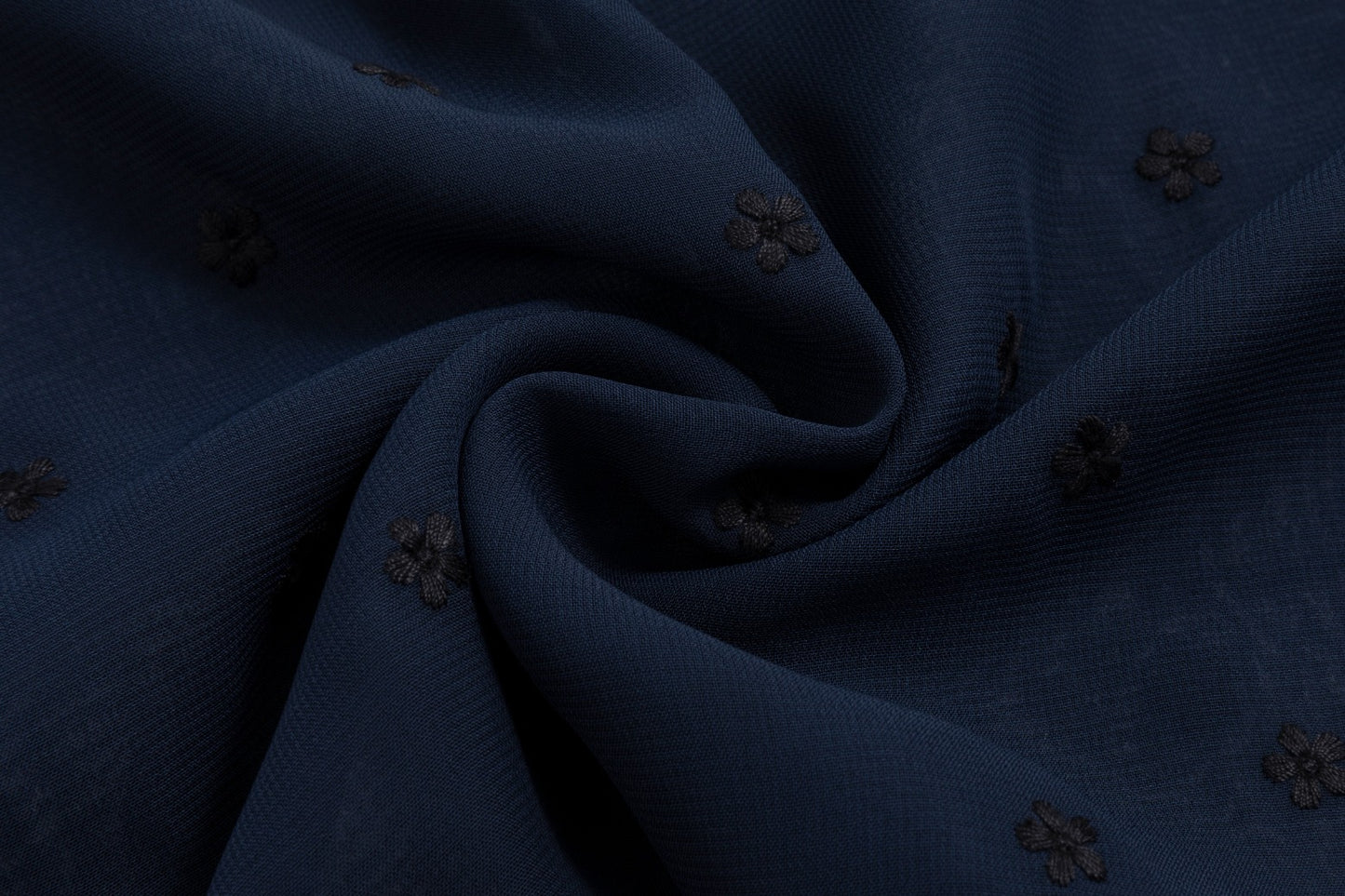 Navy Floral Embroidered Top