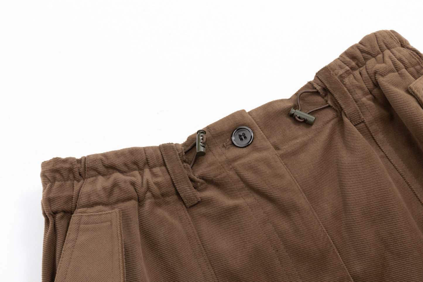 Multi Pocket Drawstring Skirt - Brown