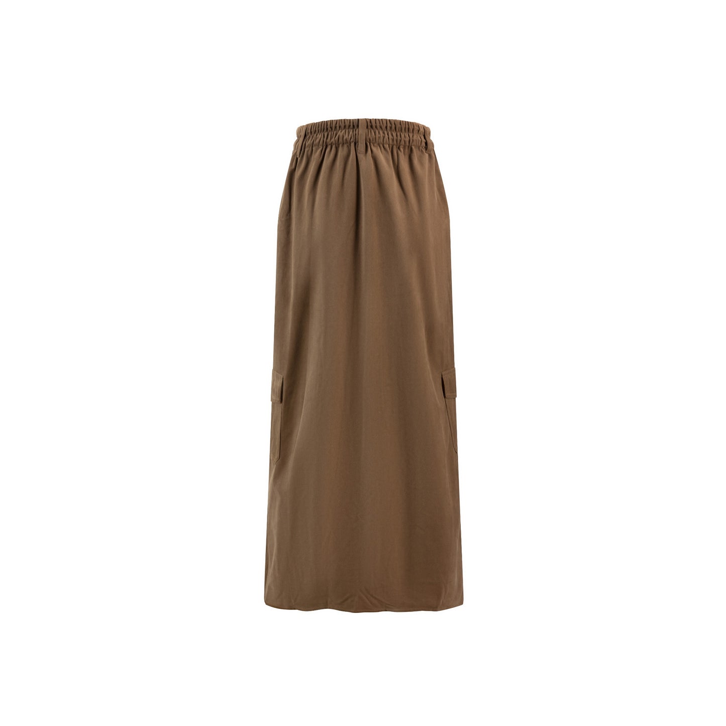 Multi Pocket Drawstring Skirt - Brown