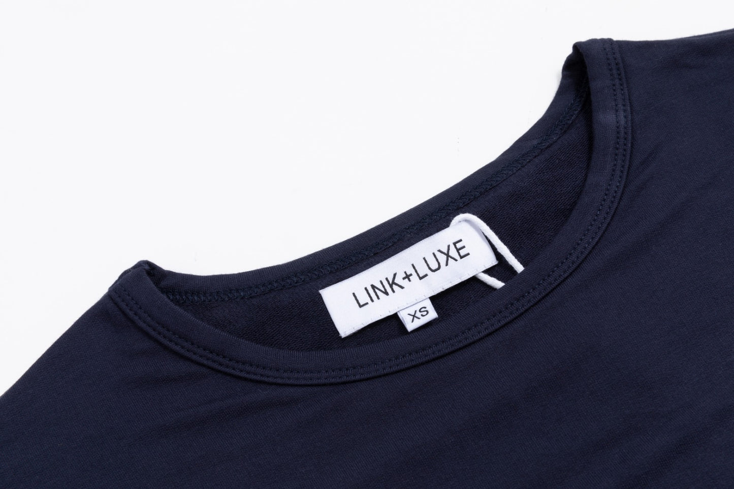 Fake Two Piece Hoody Drawstring Knit Dress - Navy