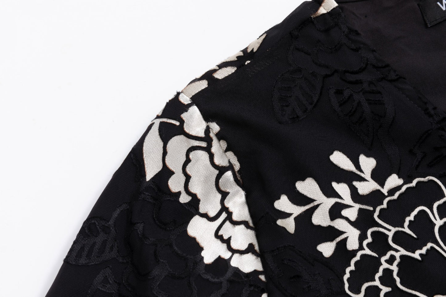 Black & White Flower Printed Top & Jumper
