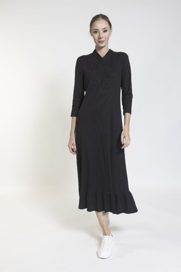 Black Long Knit Dress – The Runway Company