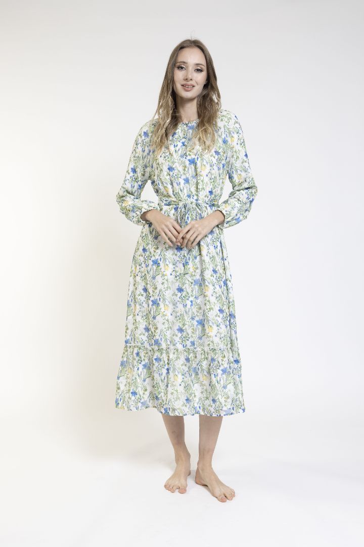 Floral Dress With Belt