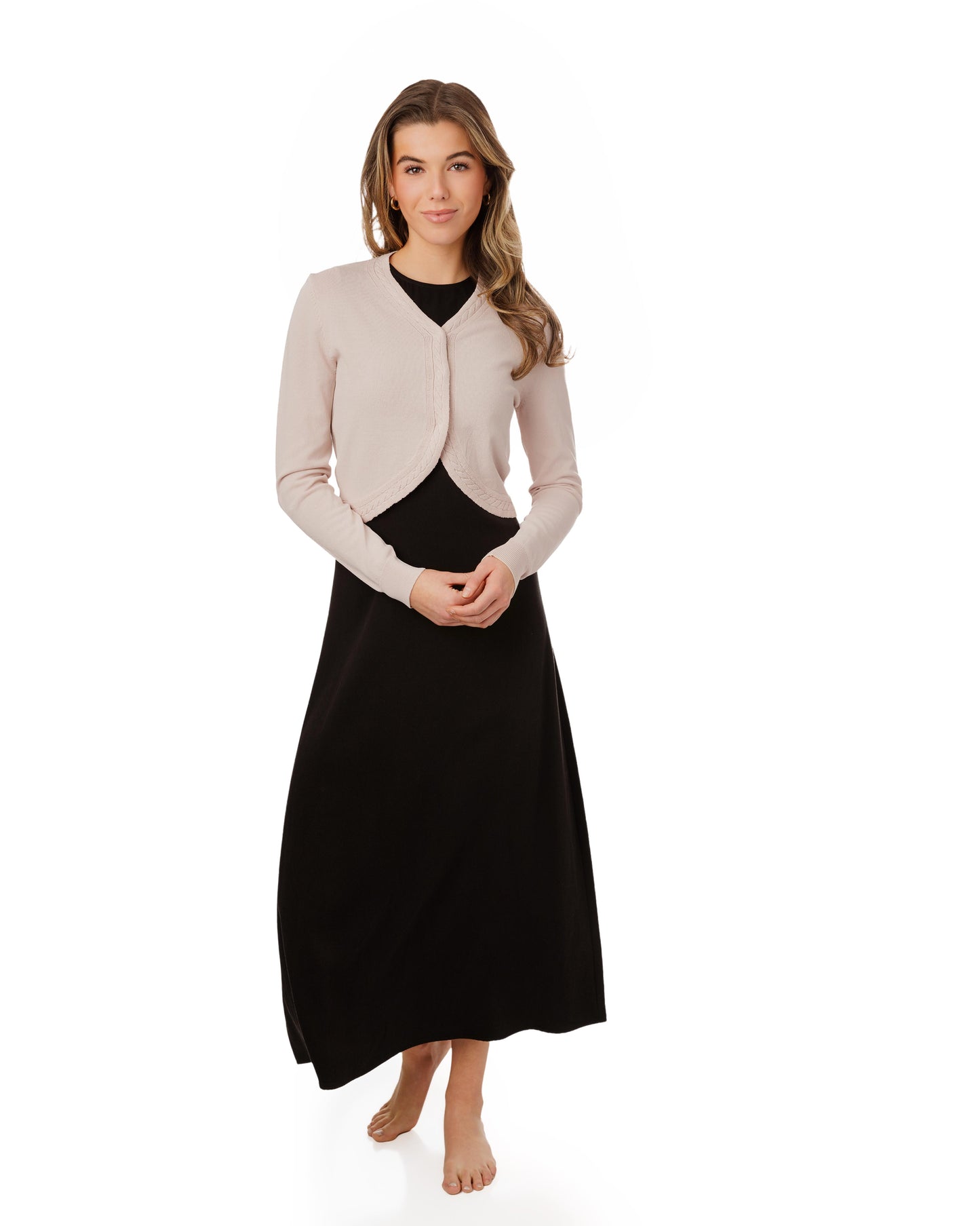 Light Pink Braided Cardigan