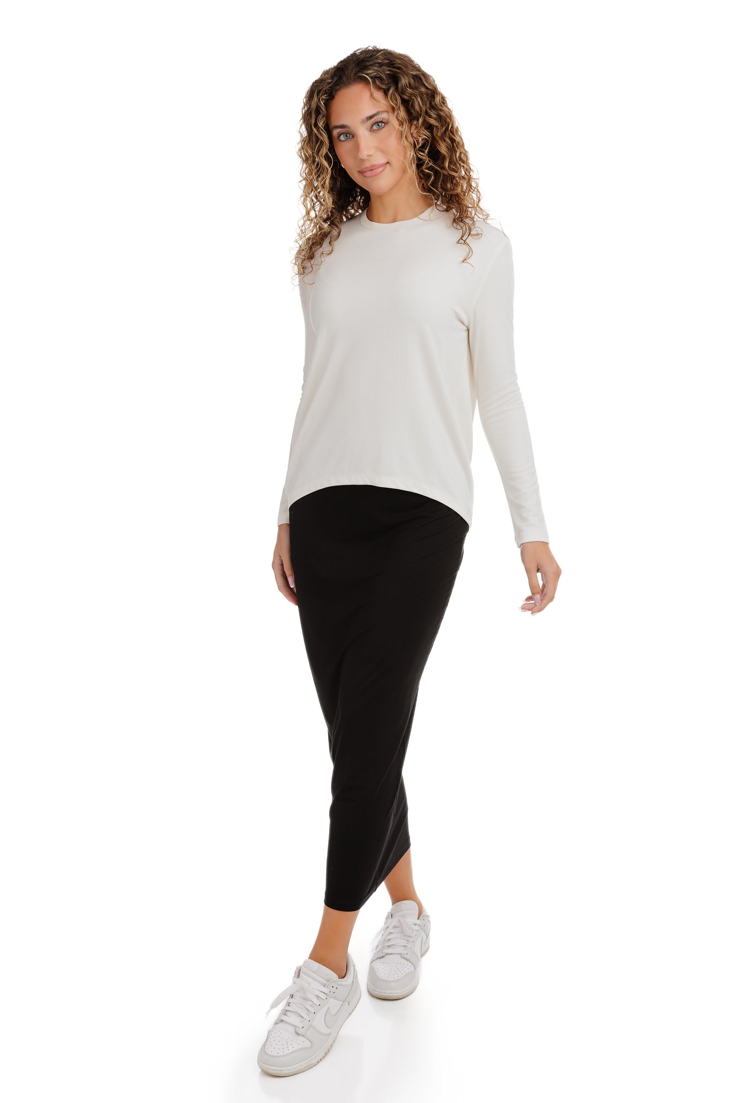 Soft High Low T-Shirt - White