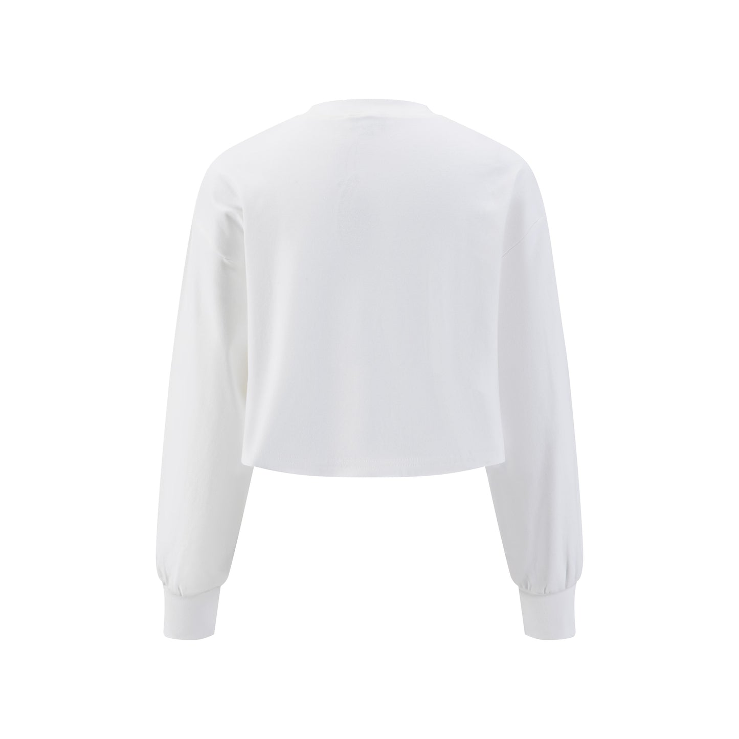 Cropped Piping Top - White/Grey