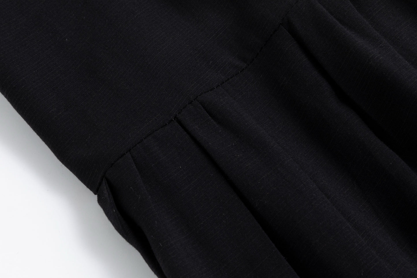 Solid Black Ruflle Bottom Jumper