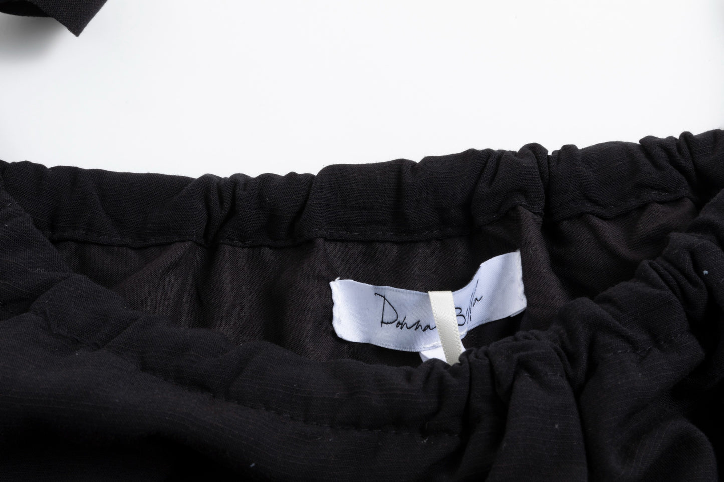 Solid Black Ruflle Bottom Jumper