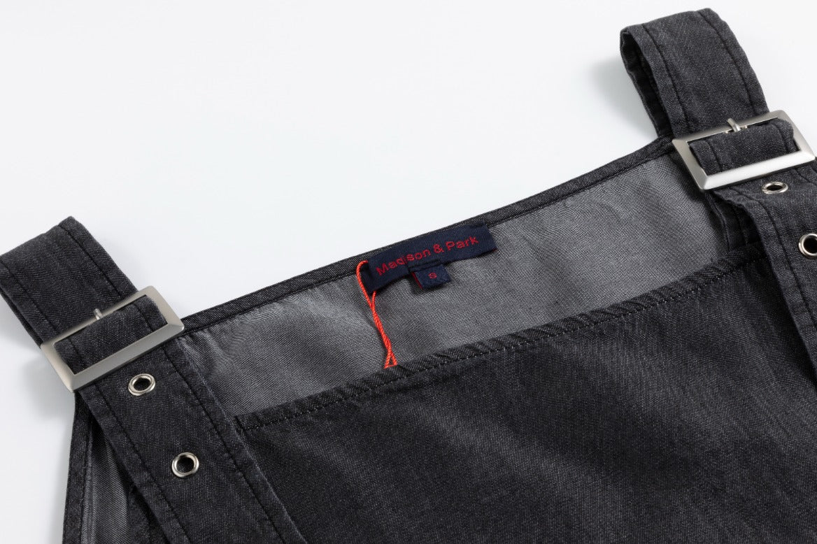 Black Denim Adjustable Jumper