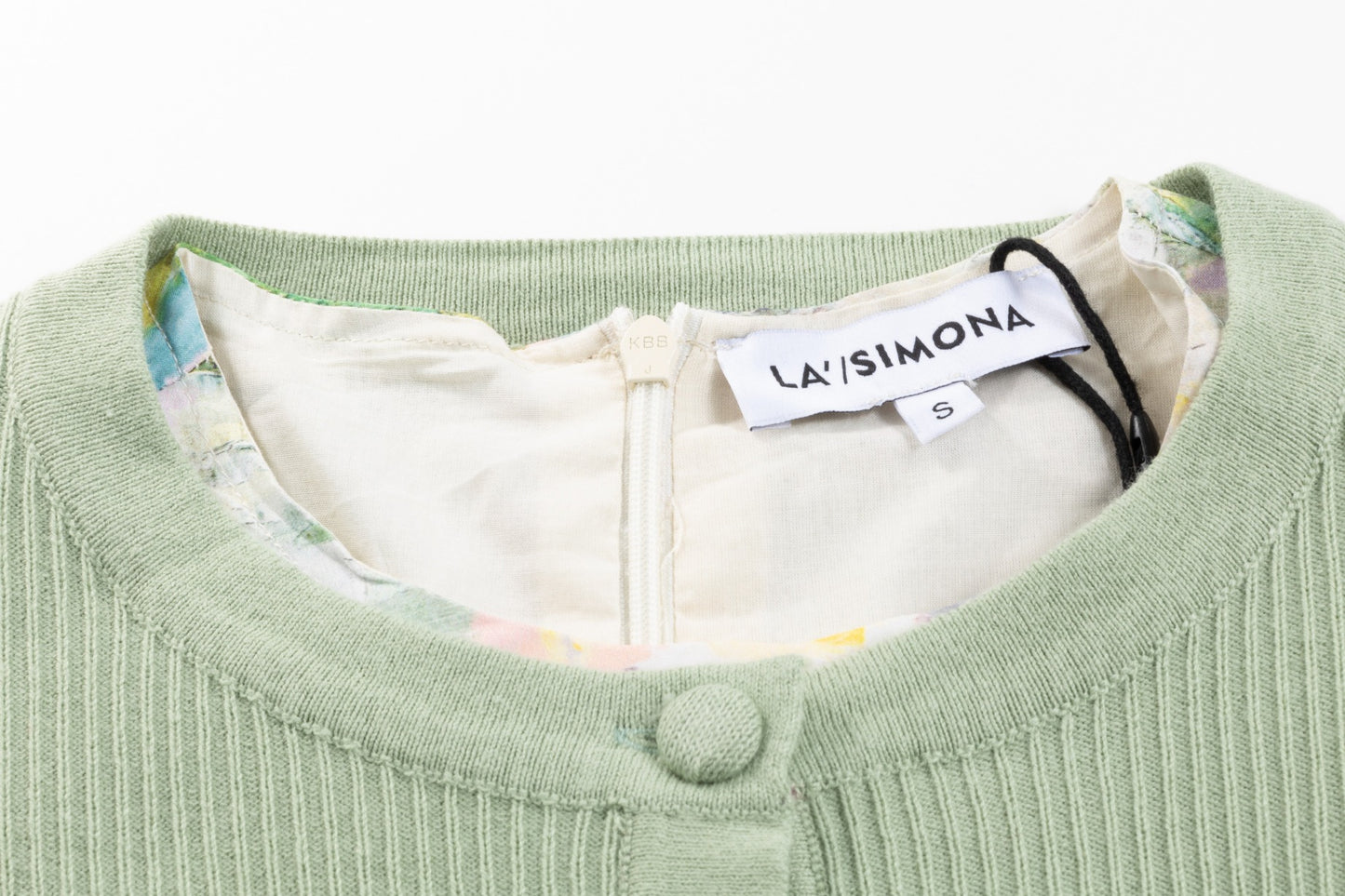 Sage Green Cardigan & Multicolor Printed Dress