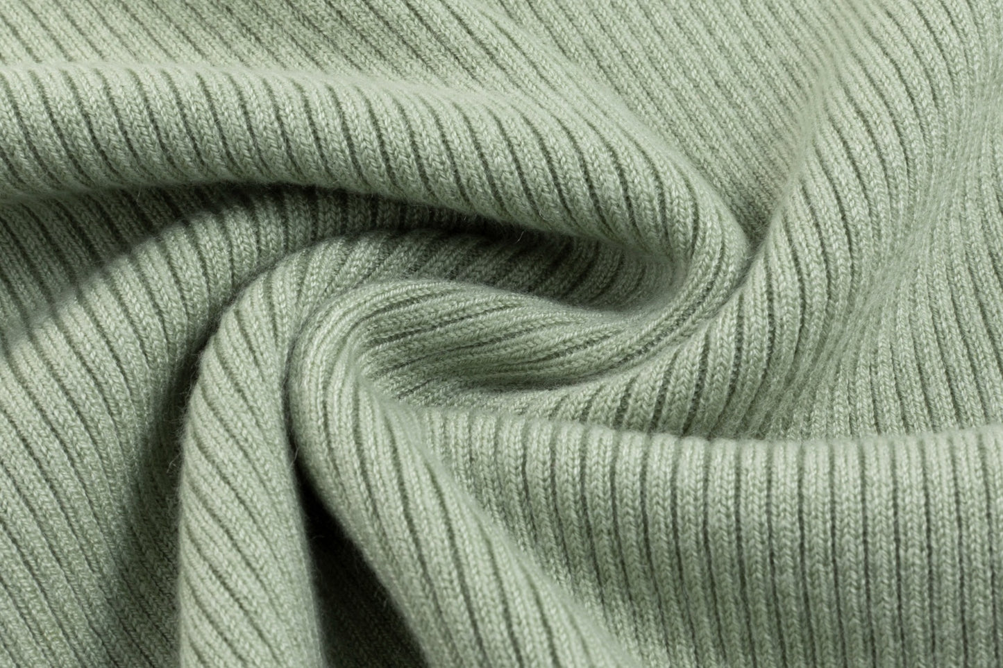 Sage Green Knit Top With Slip Dress With Bird Print