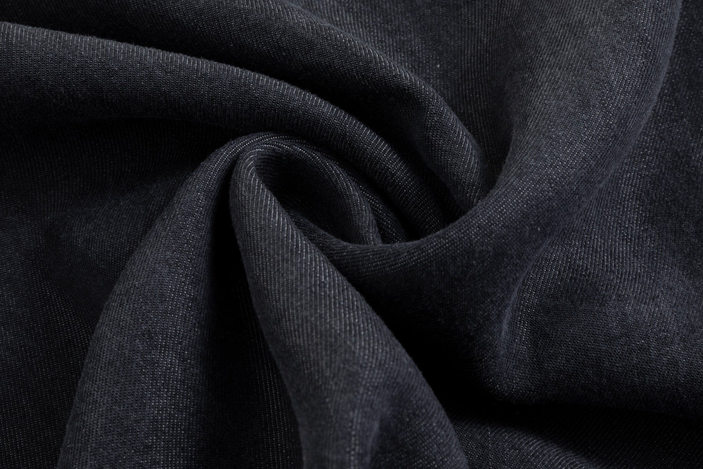 Black Denim Skirt With White Top Stitching