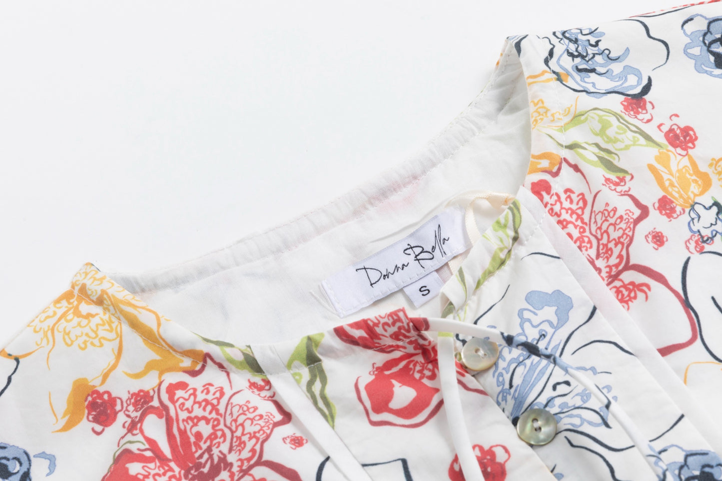 Multiflowered Printed Sleeveless Layer Jumper With Shoulder Ruffle