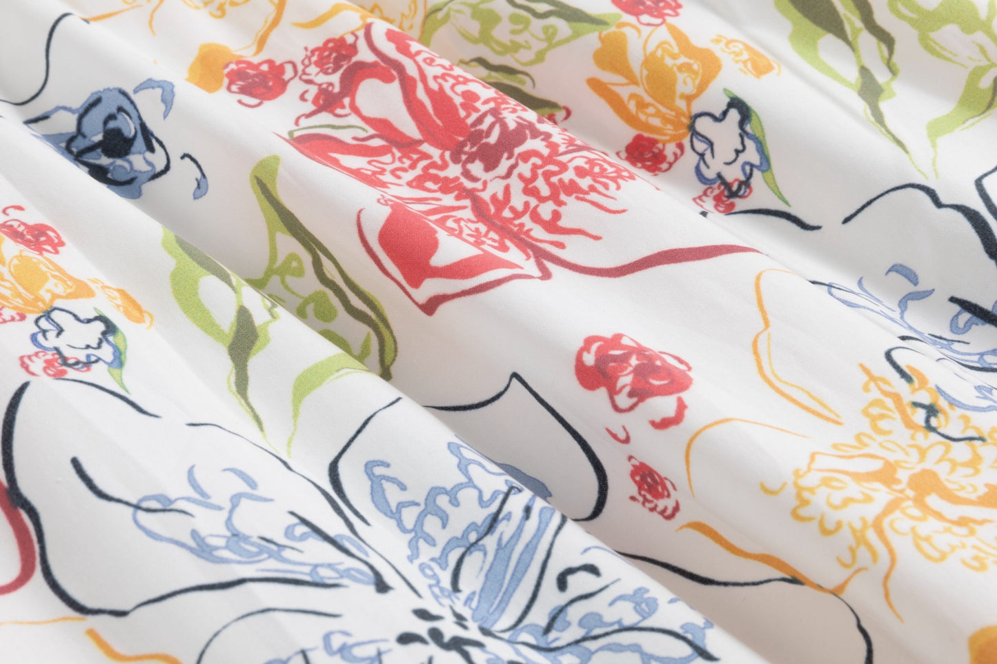 Multiflowered Printed Sleeveless Layer Jumper With Shoulder Ruffle