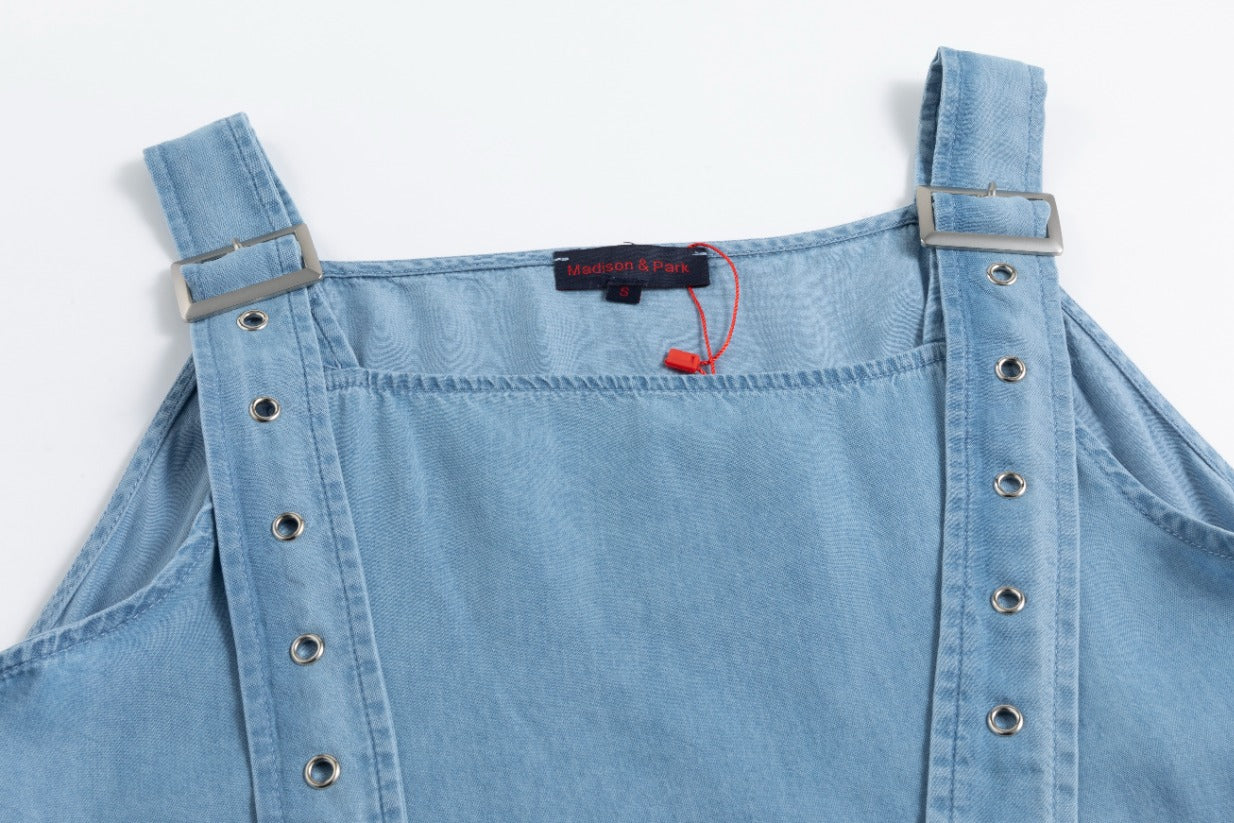Blue Denim Adjustable Jumper