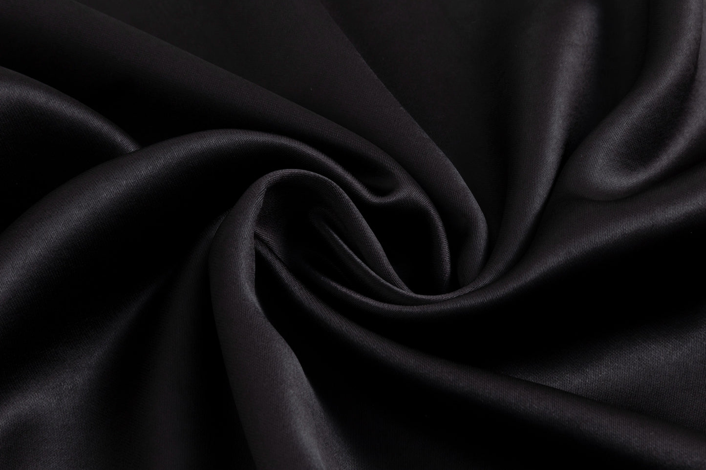 Solid Black Satin Skirt