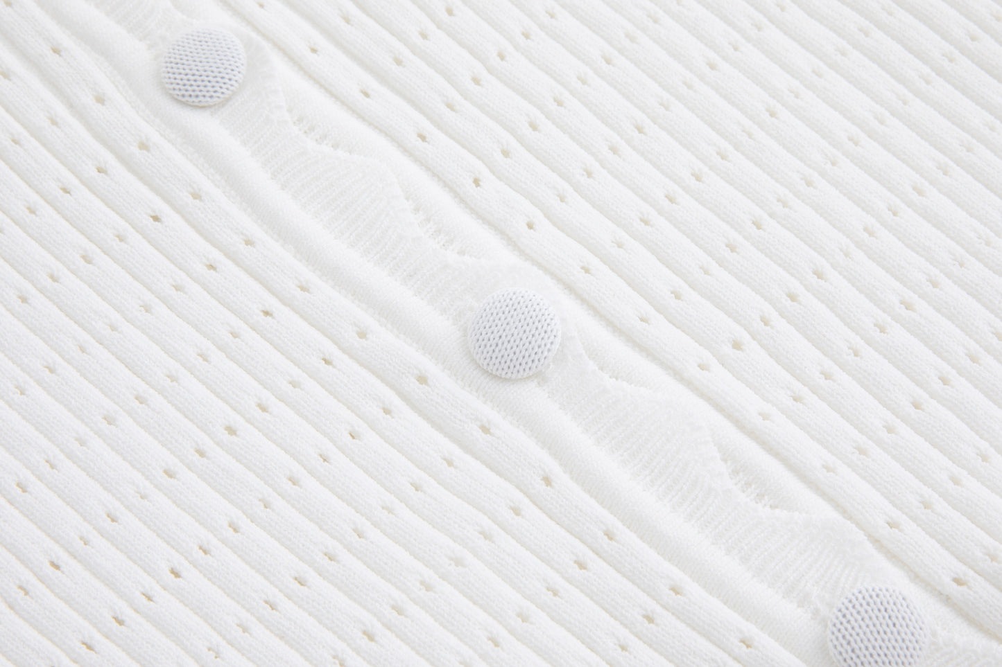 Ivory Scalloped Vest Cardigan