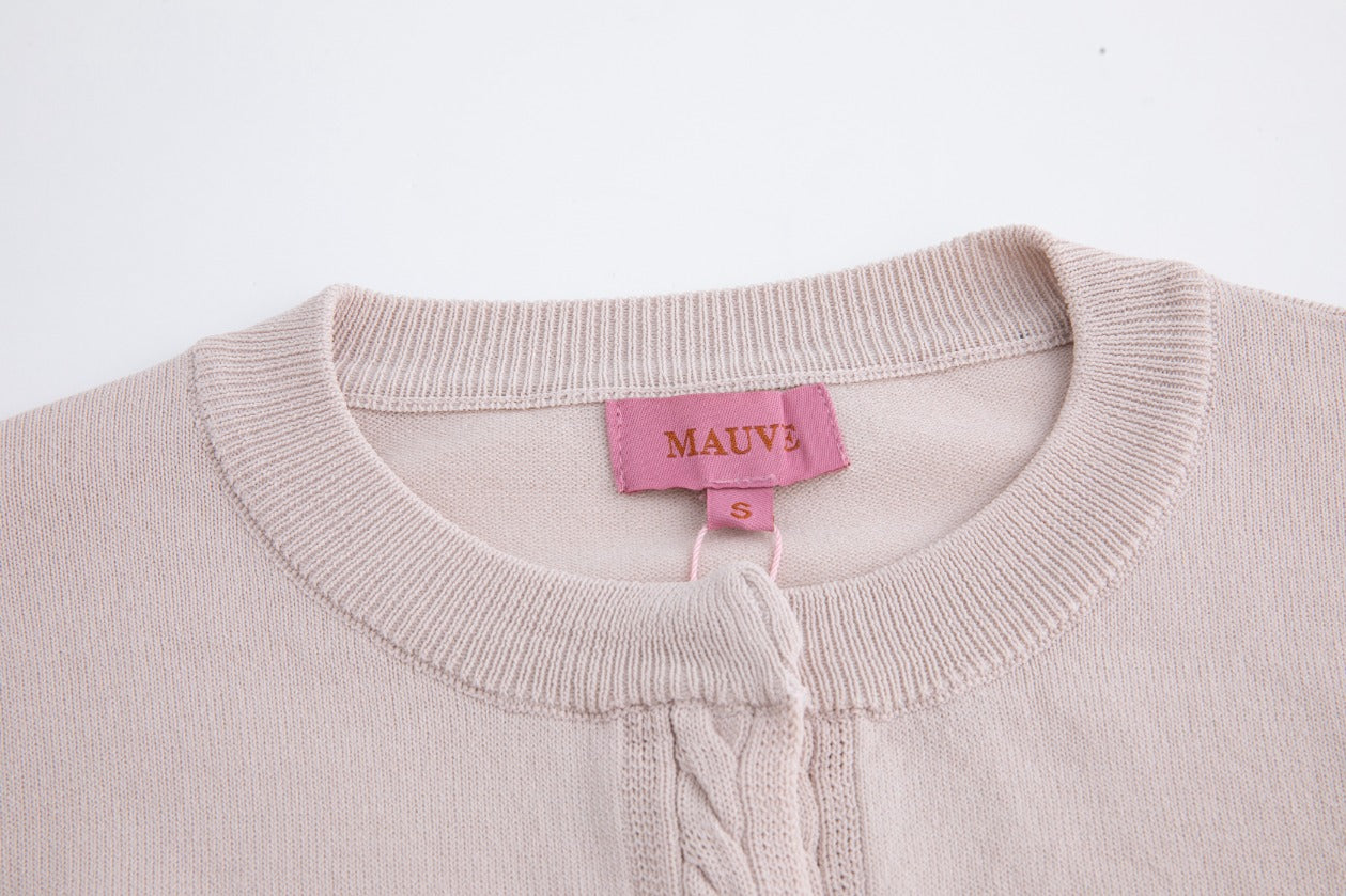 Light Pink Braided Cardigan