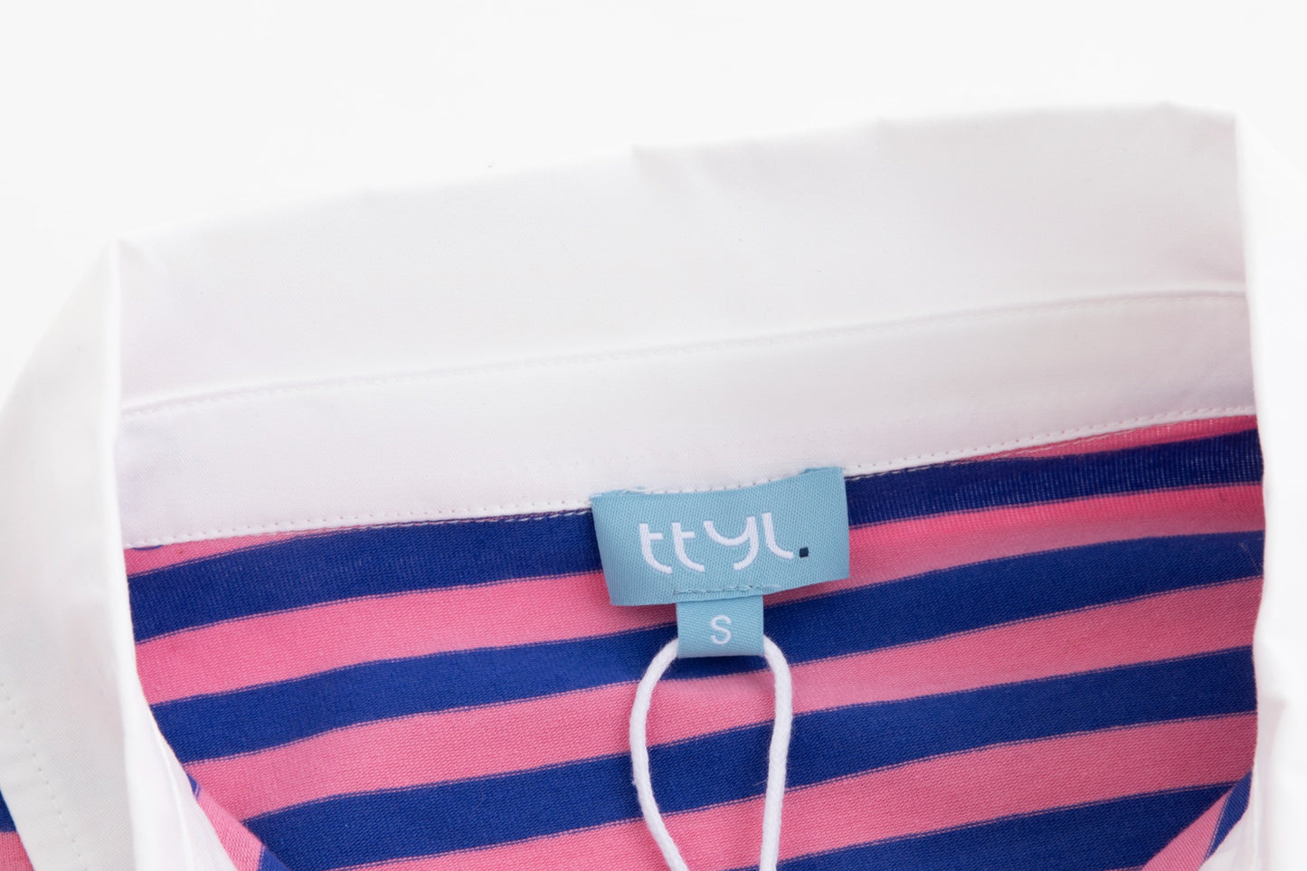 Striped Boxy Polo T-Shirt - Blue/Pink