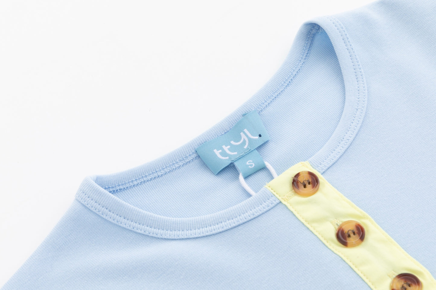 Elbow Patch Solid T-Shirt - Blue/Pear