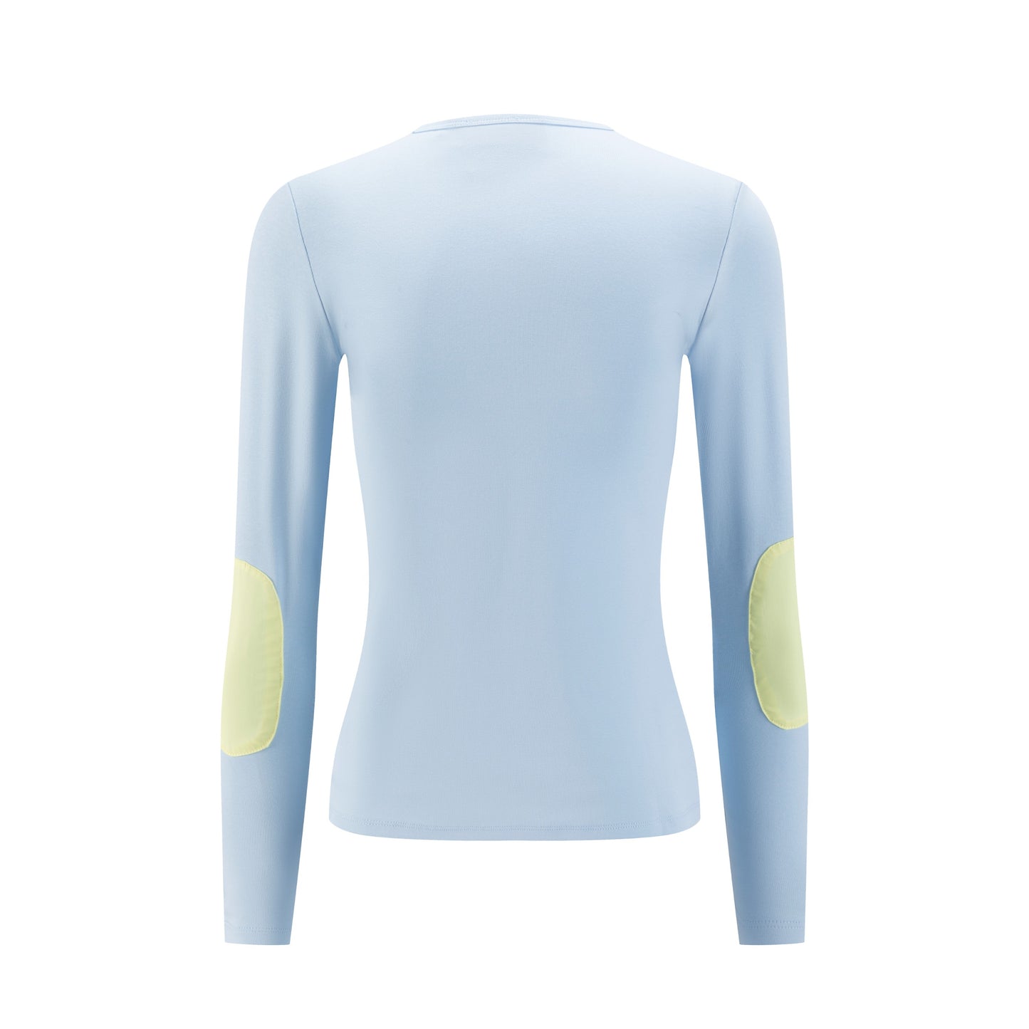 Elbow Patch Solid T-Shirt - Blue/Pear