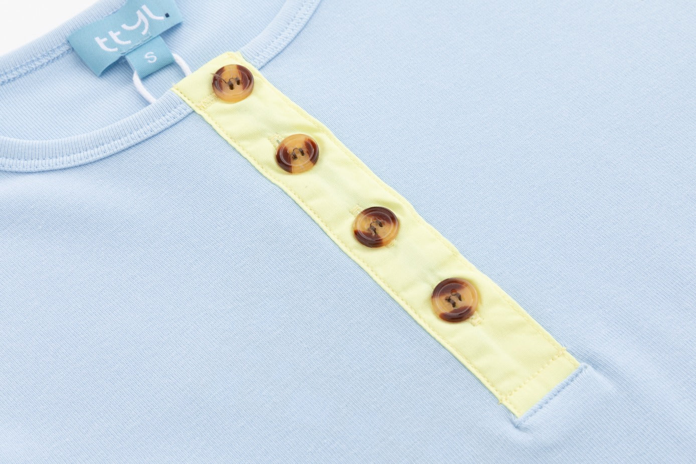 Elbow Patch Solid T-Shirt - Blue/Pear