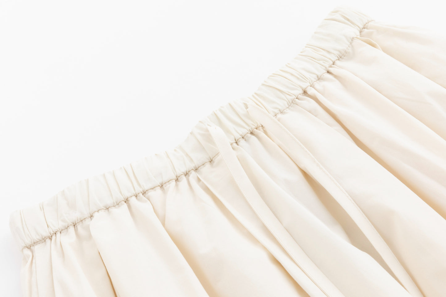 Drawstring Pocket Skirt - Cream