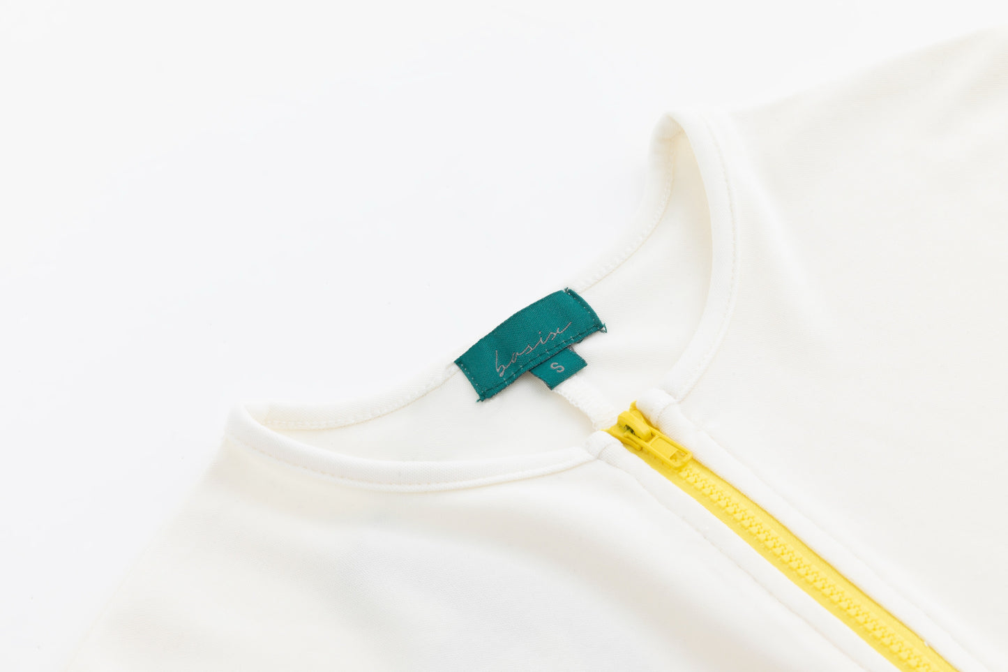 Dolman T-Shirt With Neon Zipper - White