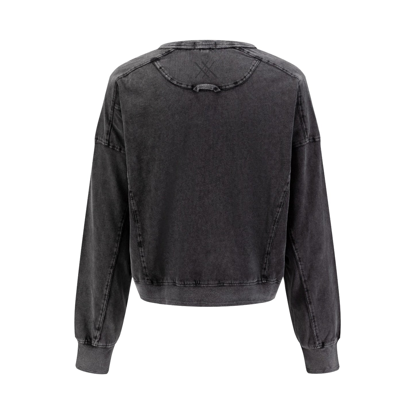 Wash Cropped Box Top - Grey Acid