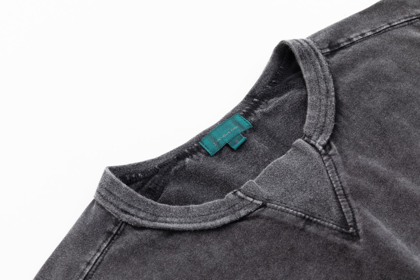 Wash Cropped Box Top - Grey Acid