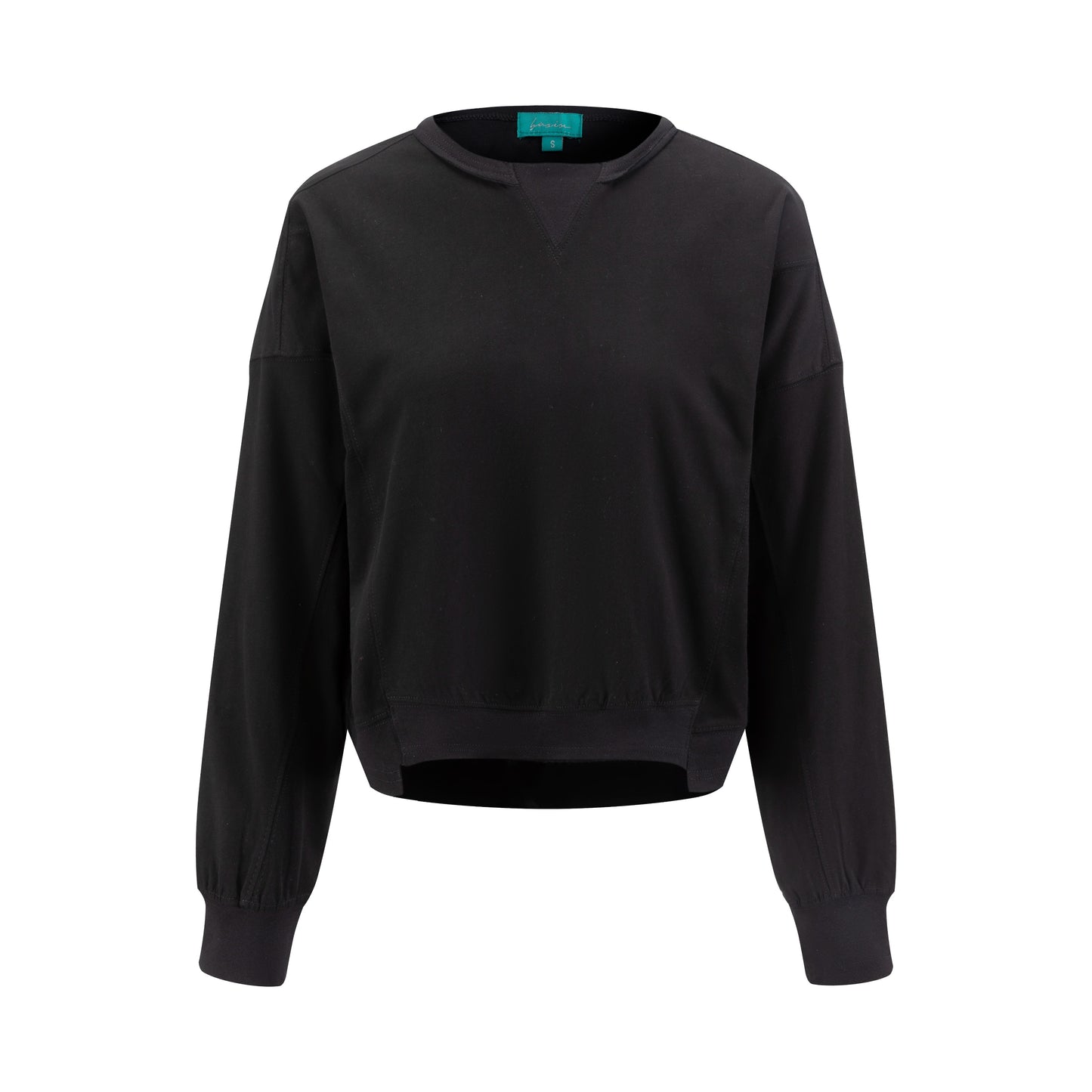 Wash Cropped Box Top - Black