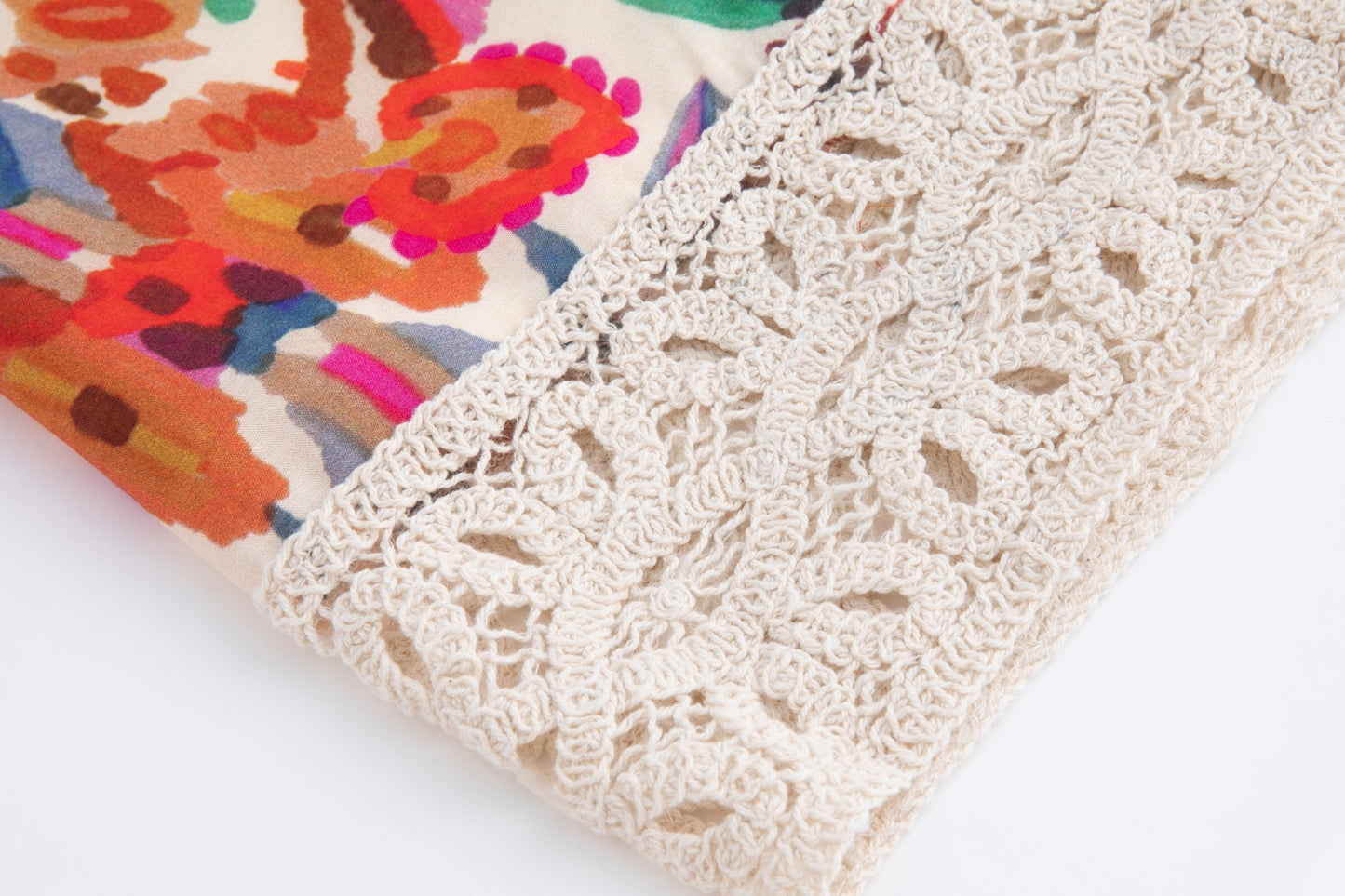 Multi Colored Crochet Lace Skirt