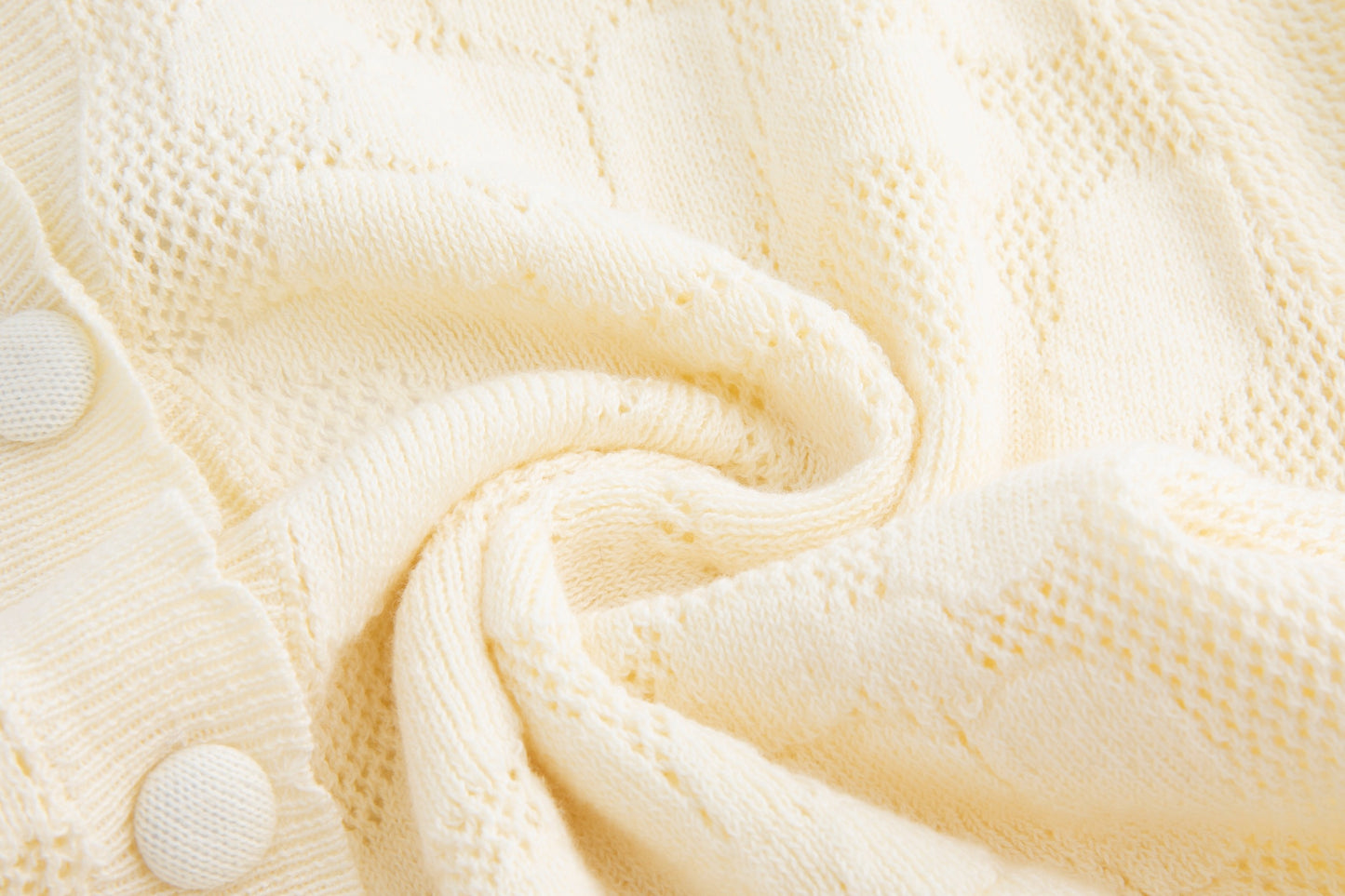 Cream Floral Knit Cardigan