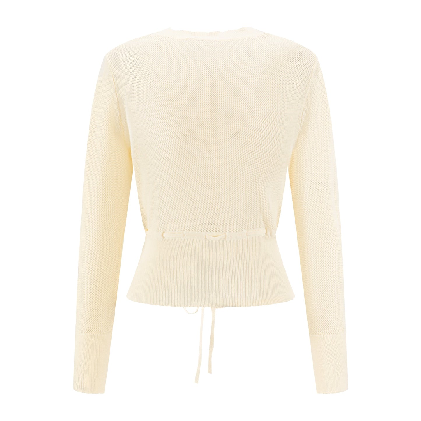 Cream Floral Knit Cardigan